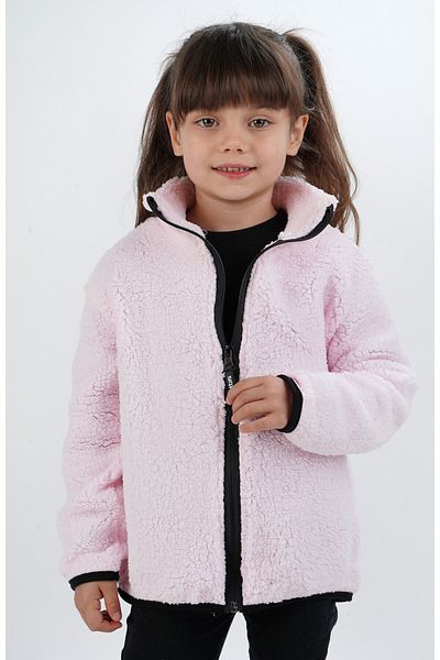 Monttini Girls' Welsoft Single Top Plush Sweatshirt Cardigan Jacket