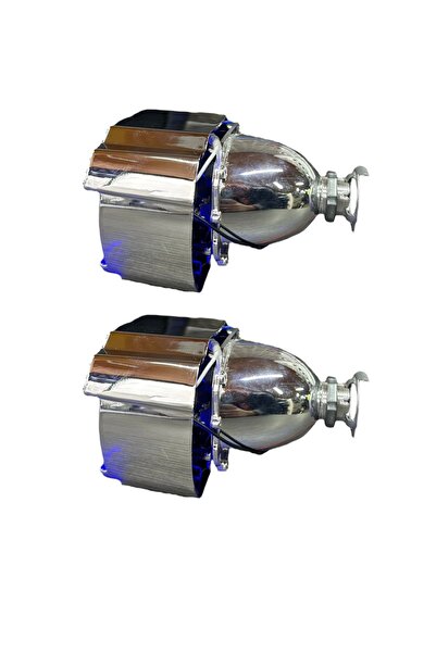 EKT 2.5 İNÇ DÜZ Bİ XENON MERCEK KESİK U BEYAZ ANGELLI KAPAK SET