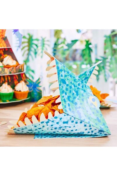 Party Pieces - Tavă pentru gustări din hârtie Dino Explorer
