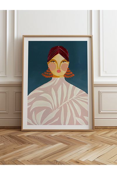 HOMEPACK Единична картина в дървена рамка, единичен плакат, картина TK/863
