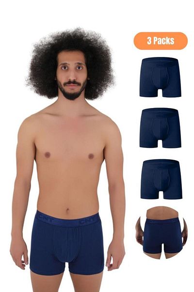 CNT Ανδρικό Boxer 3 τεμαχίων, Ύφασμα 1ης Κατηγορίας, Premium Πακέτο, Special Design. Απλό Lycra Boxer Shorts Προίκα Δώρο