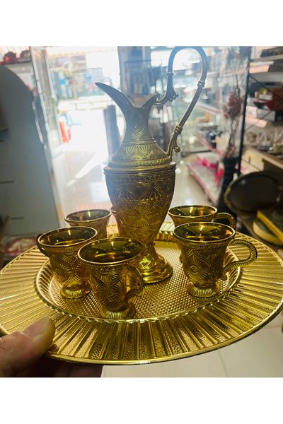 BUSEM Zamzam Set - Zamzam - Ebruli - Gold Color - Full Set