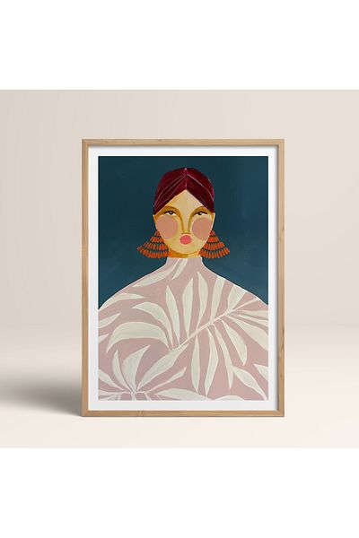 HOMEPACK Единична картина в дървена рамка, единичен плакат, картина TK/863