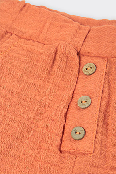 Panço Yenidoğan Düğme Detaylı Müslin Pantolon