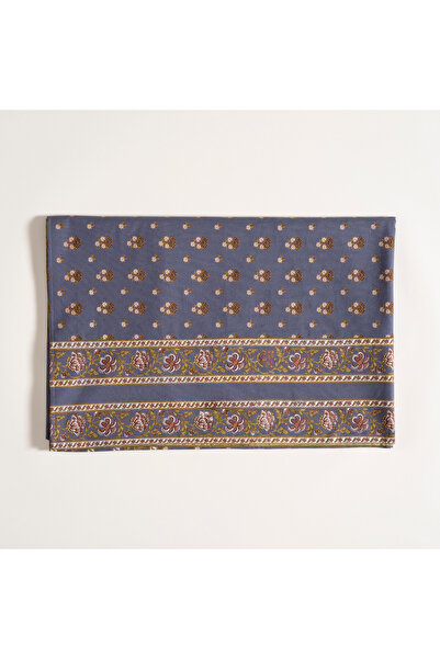 Zsa Zsa Zsu Gaya Baskılı Pamuk %100 Pamuk Masa Örtüsü 150x225 Cm Lacivert