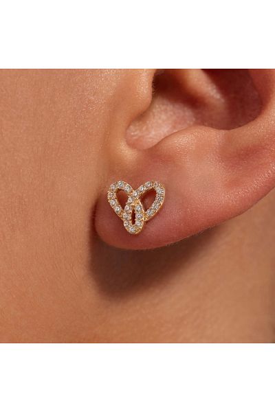 Beloro Jewels Monte Napoleone Dorothee 9 Karat Gold Ohrstecker Mit Zirkonia-steinen Bo360121