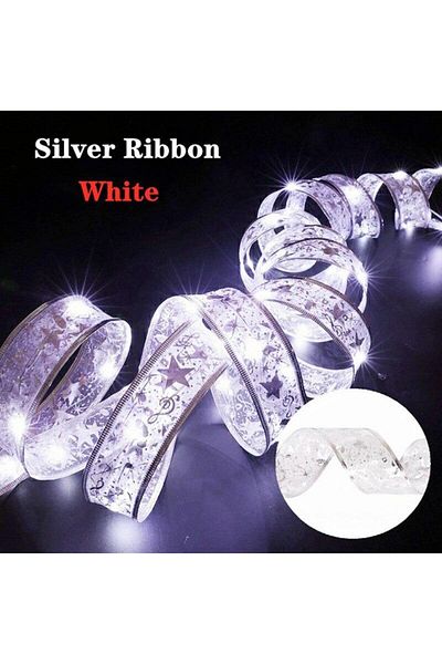 Zigver Χριστουγεννιάτικη διακόσμηση Led Strip Lights Χριστουγεννιάτικα στολίδια Δαντέλα DIY Φιόγκοι String Lights Home House Decorla