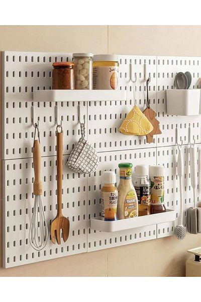 COOYA Versatile Pegboard Wall Organizer Kit,for Efficient Storage and SpaceSaving Organization in Any Room