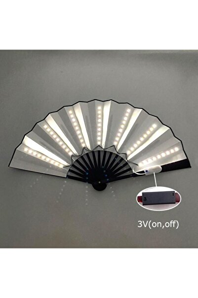 Zigver 3V 13 inç Glow katlanır el Fan LED dekoratif Fan LED Fan fotoğraf sahn...
