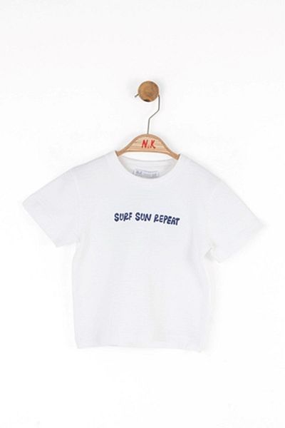 nk kids 48601 Ecru Surf T-Shirt - 1/4 Cut