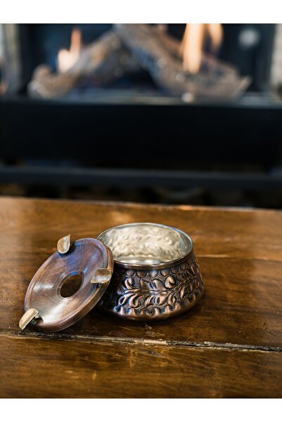 Bakır Concept COPPER ASH TABLE EMBOSSED OXIDE COLOR