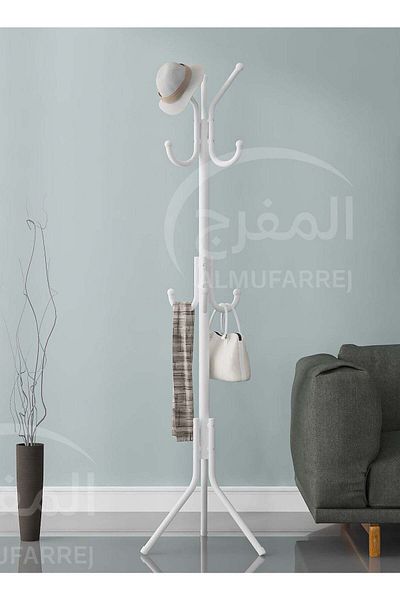 ALMUFARREJ Multi-Functional Metal Clothes Rack White 172x43 cm