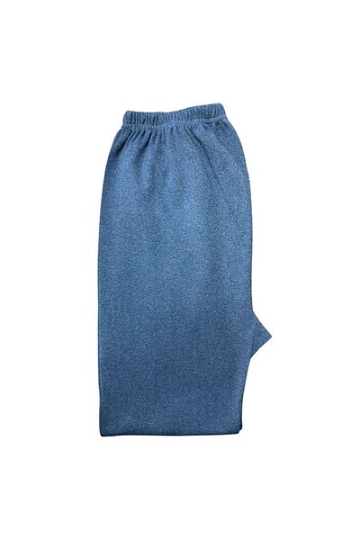 Line Smart Men's Navy Blue Raised Cotton Cuffed Winter Underwear Tights