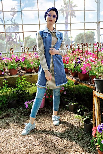TRENDTESETTÜR Women's Navy Blue (Indigo) Denim Vest 5109