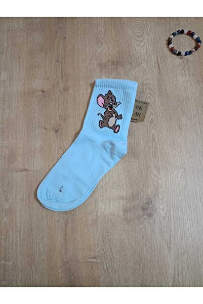 ENEFENDİ Синьо-черни безшевни чорапи 36-40, Jerry Denetkeli Памук 2 Coin Saver