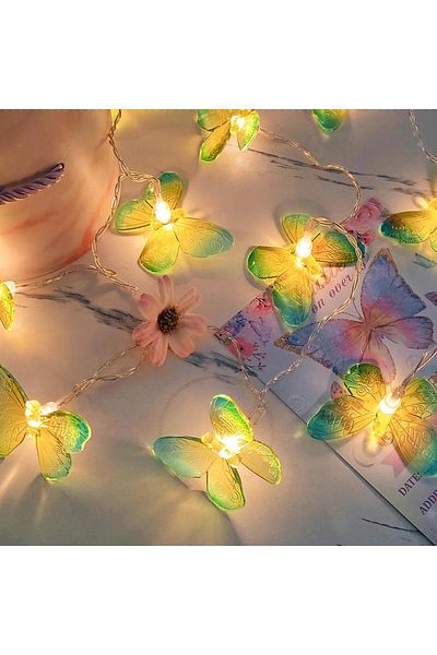 Zigver 1,5M 10 LED Butterfly Fairy String Lights Γιρλάντα Κήπος Αυλή Διακόσμηση εξωτερικού χώρου Νυχτερινό φως Γάμος Ανατολή