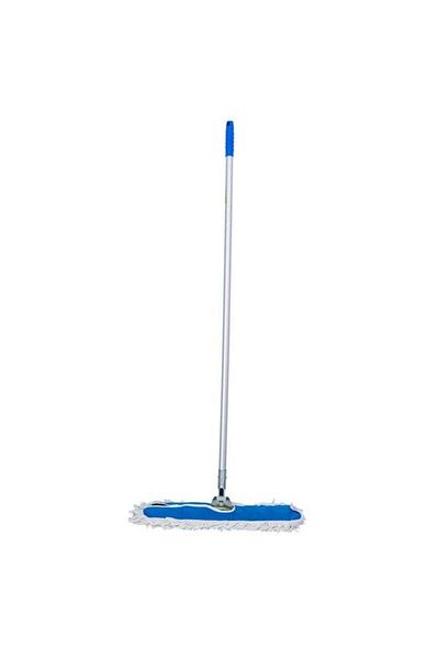 ALMUFARREJ Airport Mop W-Aluminium Handle 600Mm Dust Mop Multicolor Silver Handle Blue Mop Head 131x35x74cm
