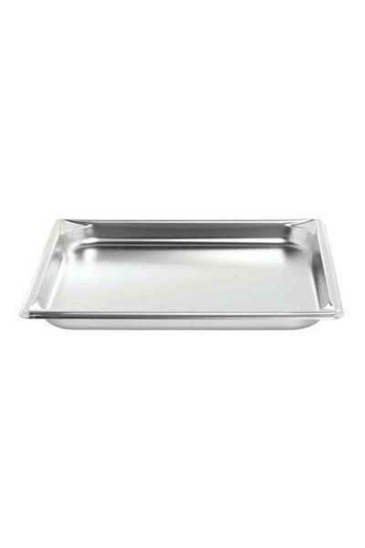 ALMUFARREJ Stainless Steel Deep Tray Silver 53X32.5X6.5centimeter