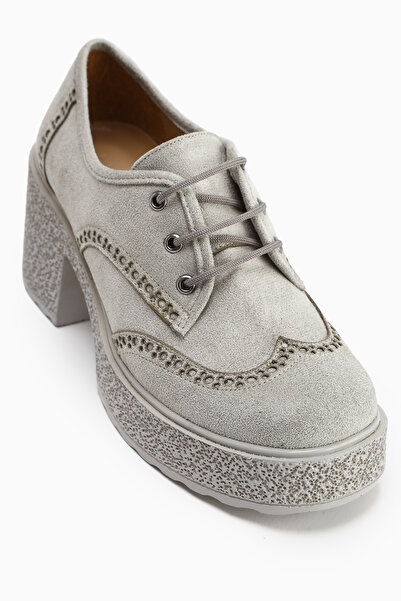 Limoya Lenie Buz Süet Lazer Kesim Detaylı Günlük Kadın Ayakkabı