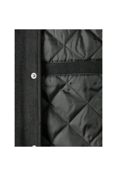 Jack & Jones Ανδρικό μαύρο μπουφάν Carter Varsity Wool Blend (12260455-B)