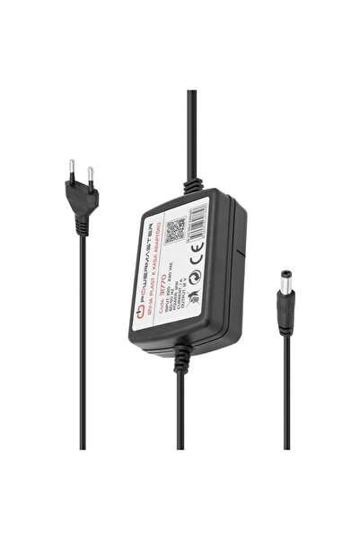 Powermaster PM-31770 12 Volt - 1 Amper - 12 Watt 5.5*2.5 Mm Uçlu İki Ucu Kablolu Masaüstü Adaptör