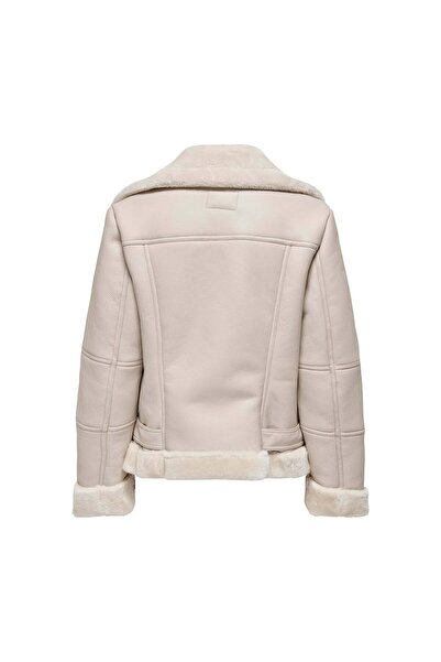 ONLY Jachetă din piele crem pentru femei Agnete (15260002-PS)