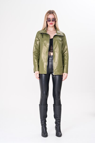 Metins Leather Kadın Çift Taraflı Giyilebilir Deri Ceket