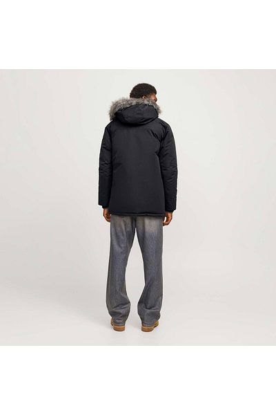 Jack & Jones Construct Ανδρικό Μαύρο Παλτό (12258406-B)