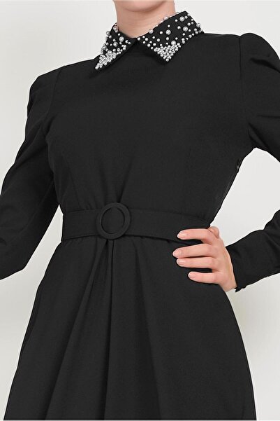 TRENDTESETTÜR Women's Black t 40559 Zade Dress 36/42 Tek38