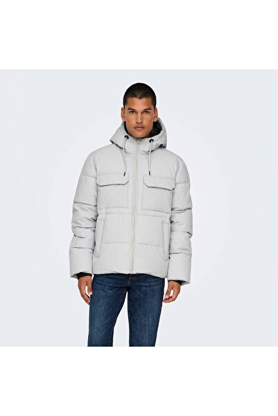 Only & Sons Elijah Men's Gray Coat ( 22029661 -Vbu)