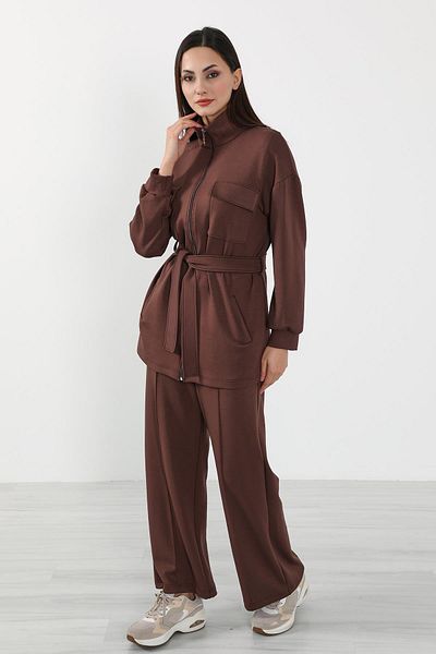 Aisha's Design Zippered Pocket Swet Jacket,Sw-09