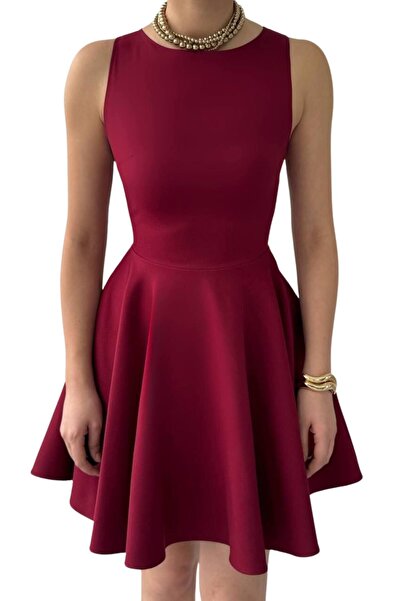 Moda Amore فستان سهرة قصير لحفلات التخرج والحفلات الراقصة - رقبة دائرية، بدون...