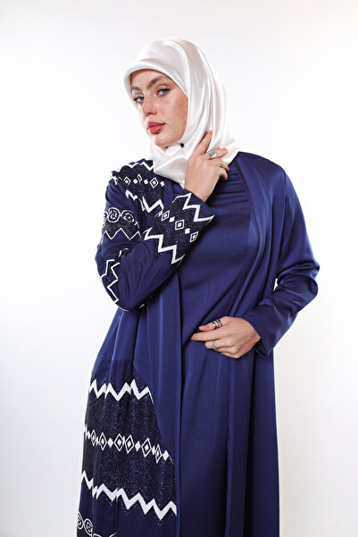 HARİKA WEAR الحرير مساء نجمة وشاح أبيض