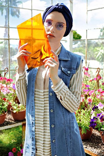 TRENDTESETTÜR Women's Navy Blue (Indigo) Denim Vest 5109