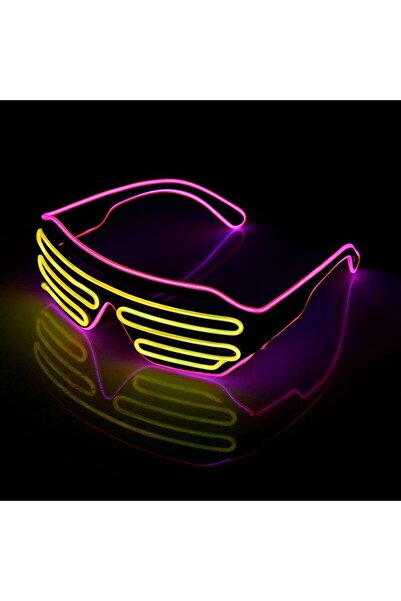 Zigver Led Işıklı Gözlük Parlayan Neon Yanıp Sönen Festival Bar Club Party Gö...