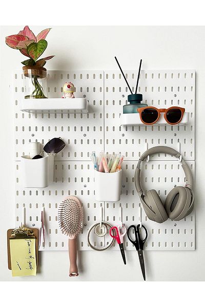 COOYA Versatile Pegboard Wall Organizer Kit,for Efficient Storage and SpaceSaving Organization in Any Room