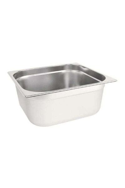 ALMUFARREJ Stainless Steel Deep Tray Silver 26.5X32.5X15centimeter