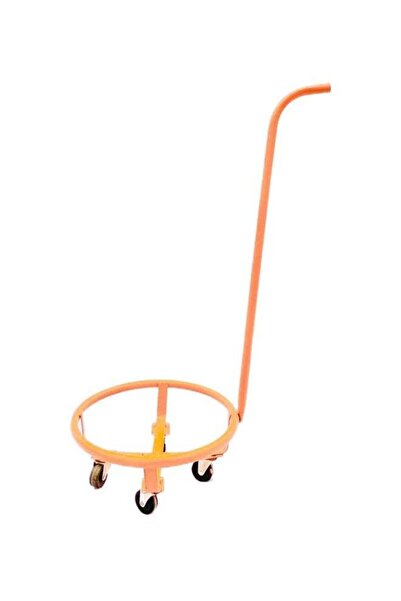 ALMUFARREJ حامل أسطوانة غاز بعجلات برتقالي 35 سم