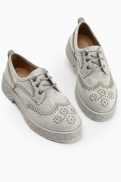 Limoya Pantofi casual de damă Rossy Ice Suede cu vârf oval tăiat cu laser
