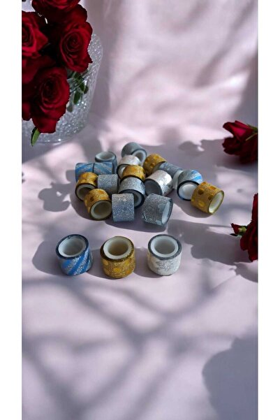 Hureggo concept minik desenli dekoratif bantlar & gri mavi ve sarı tonlar