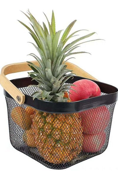 ALMUFARREJ Fruit and vegetable storage basket Black