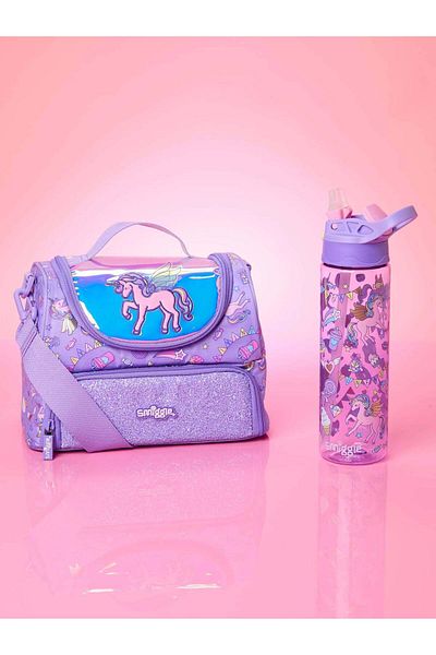 SMIGGLE - Fun Fair 650ml Water Bottle with Straw