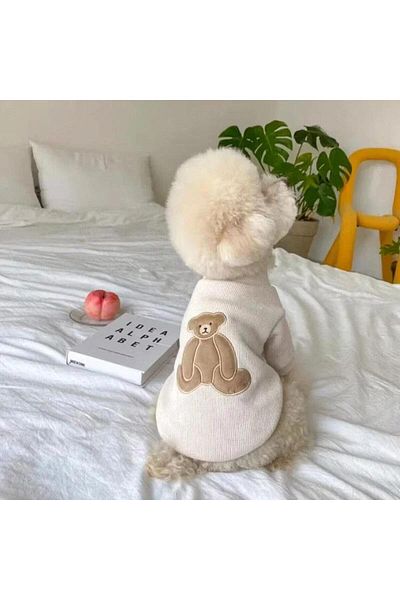 Zigver Winter Cute Teddy Shirt - Knitted, Puppy, Beer Pomeranian Dog Clothes, Two Legs