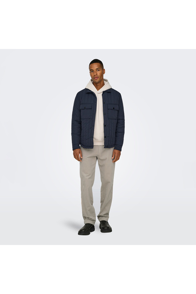 ONLY & Sons Jack Quilted Erkek Lacivert Mont (22030317-PN)