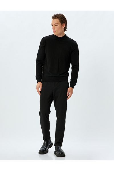 Koton Knitwear Sweater Stand Collar Basic
