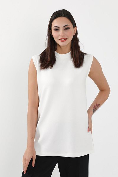 Aisha's Design Sw-14 Model Plain Sleeveless Tunic