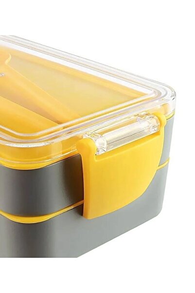 Dükkanönü Gray Fely 900 ml Lunch Box Set & Storage Box & Lunch Box Lunch Box New Generation Lunch Box