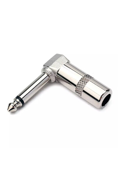 Powermaster 6.3 Mm Mono L Tip Metal Gitar Jack