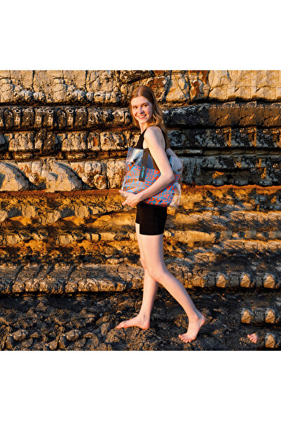 Biggdesign Moods Up Happy Transparent Shopping and Beach Bag