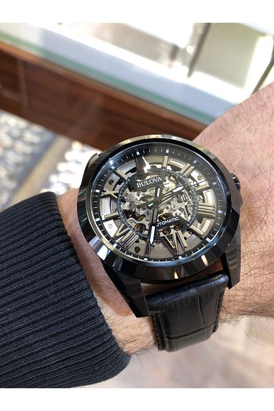 Bulova Automatic Skeleton Dial Men's Wrist Watch